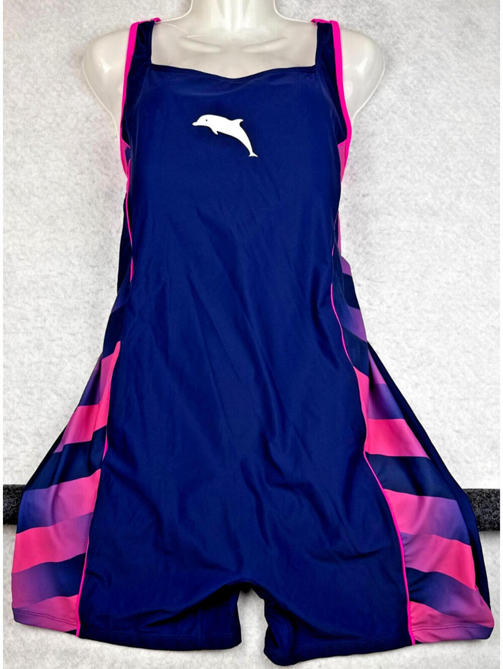 Halcurt Womens 2XL‎ Navy Pink Racerback One Piece Performance Swimsuit NWT